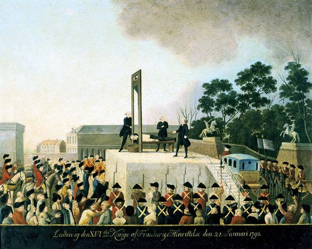 Execution of Louis XVI, 1793.