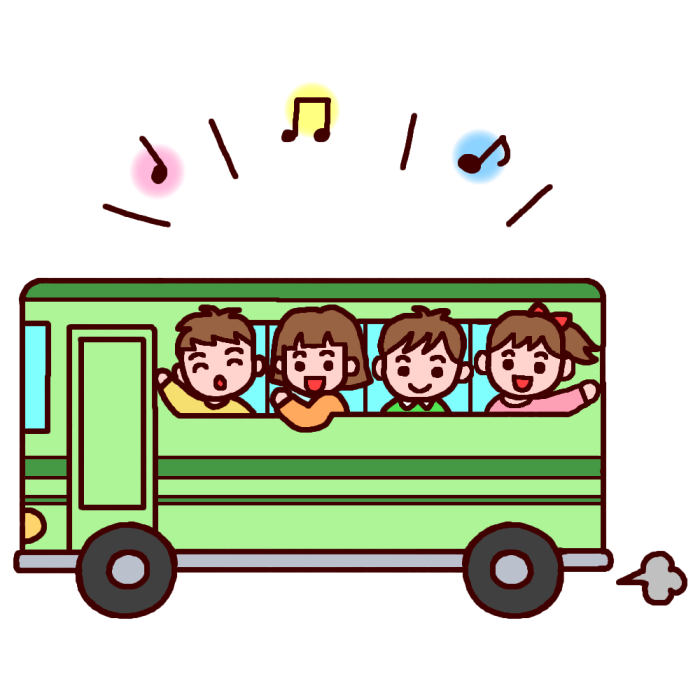最高の動物画像 ラブリーバス旅行 イラスト