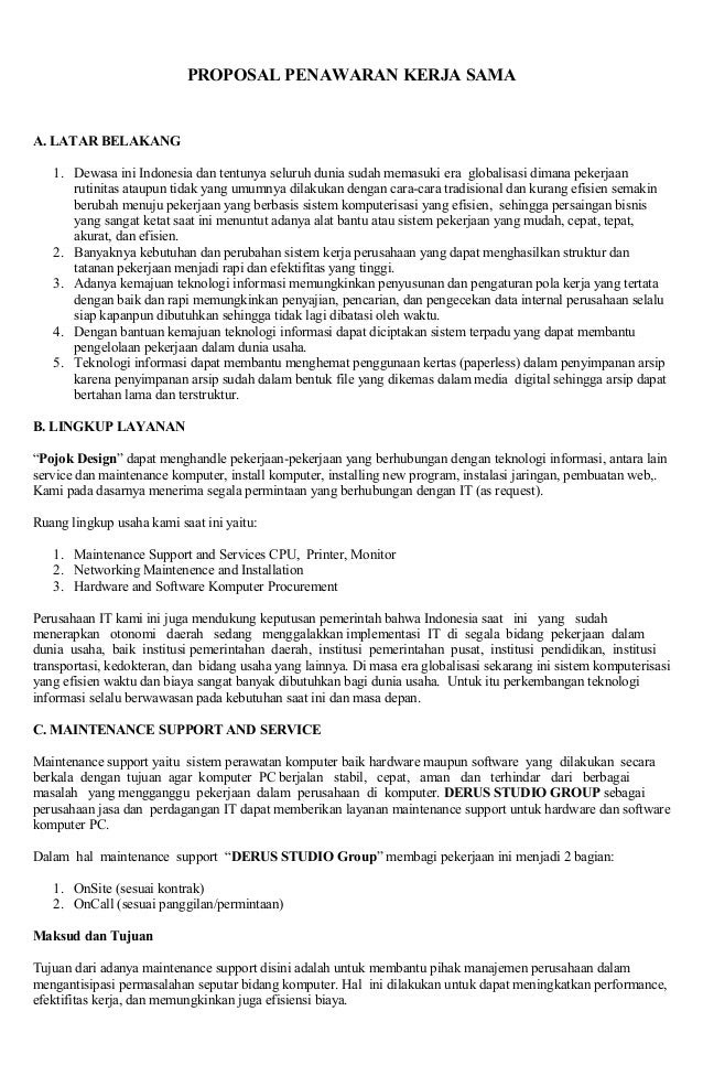 Contoh Proposal Penawaran Jasa (11) - Contoh U