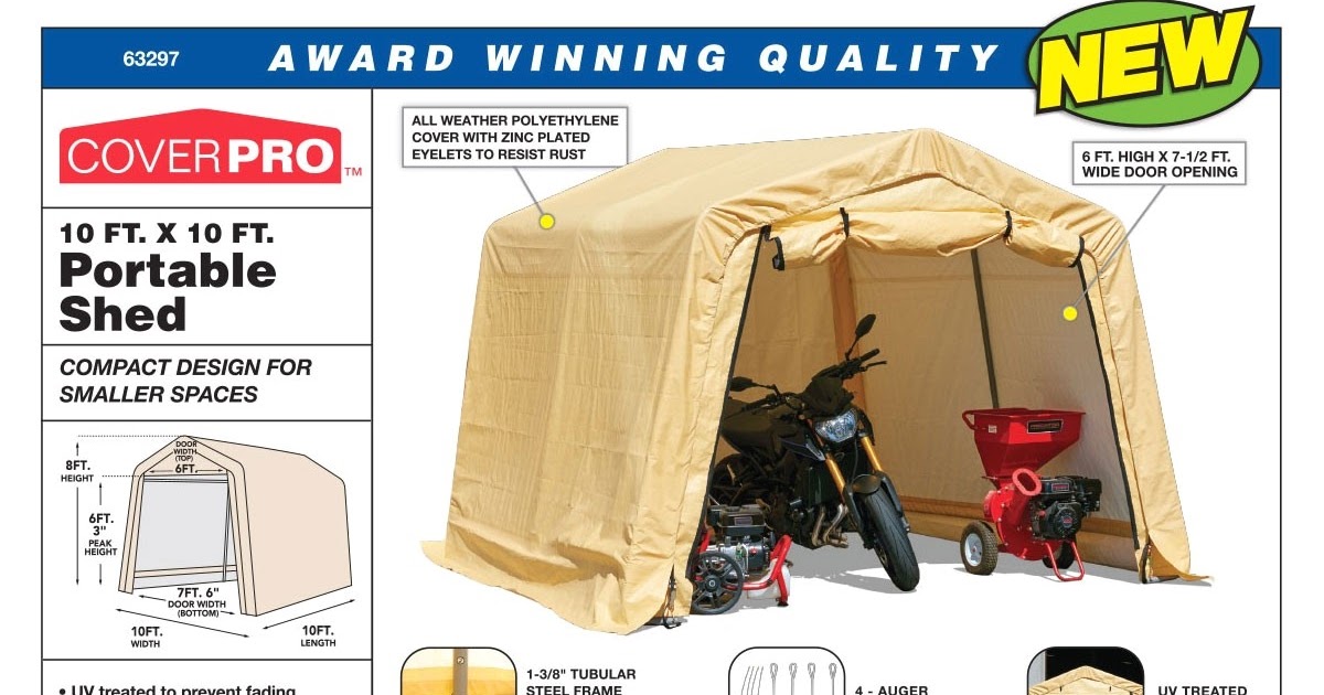 Coverpro portable shed instructions