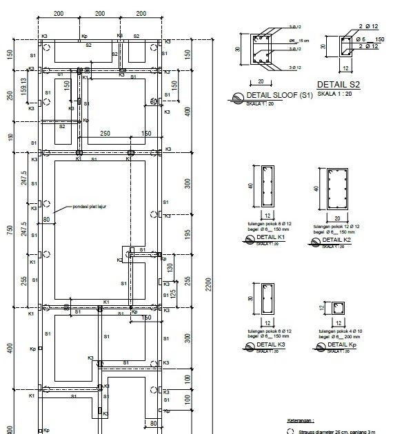  Denah  Kolom Rumah  2  Lantai  Model Rumah  Minimalis 2022