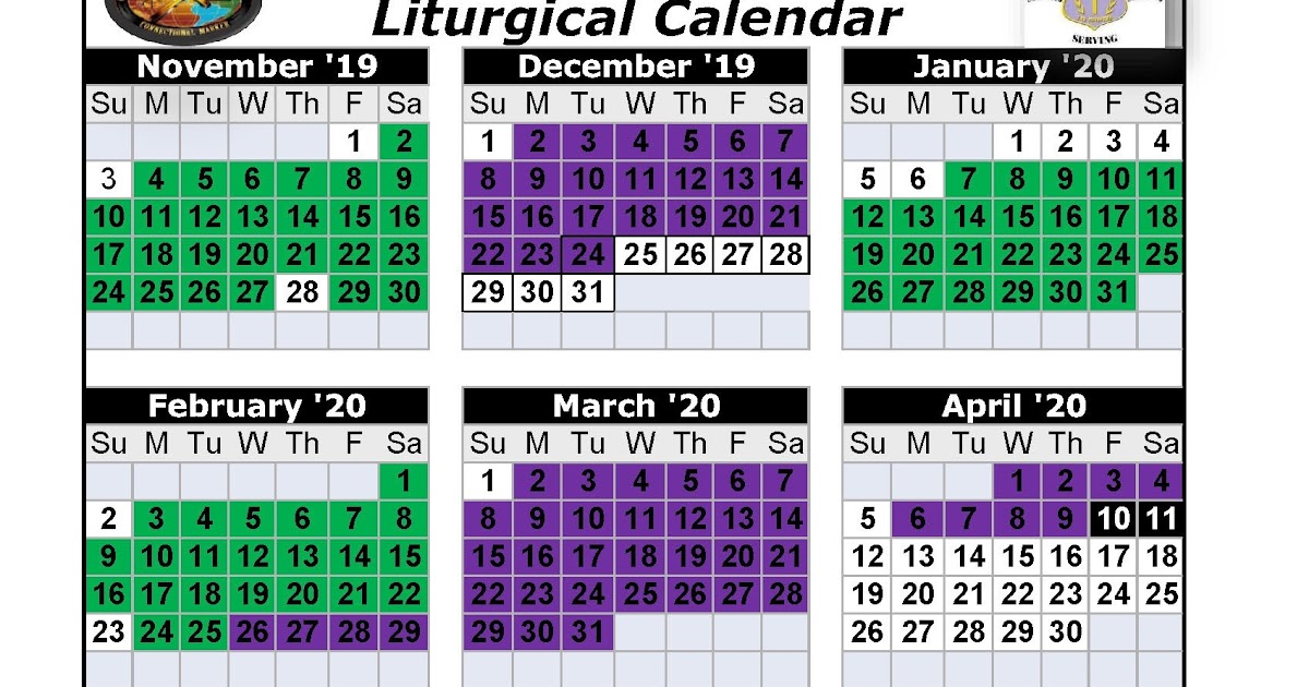 Liturgical Calendat 2021 / 2020 Roman Catholic Liturgical ...