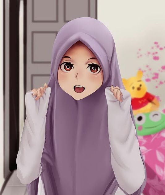 Muslimah Cantik Gambar  Anime Perempuan  Islami 