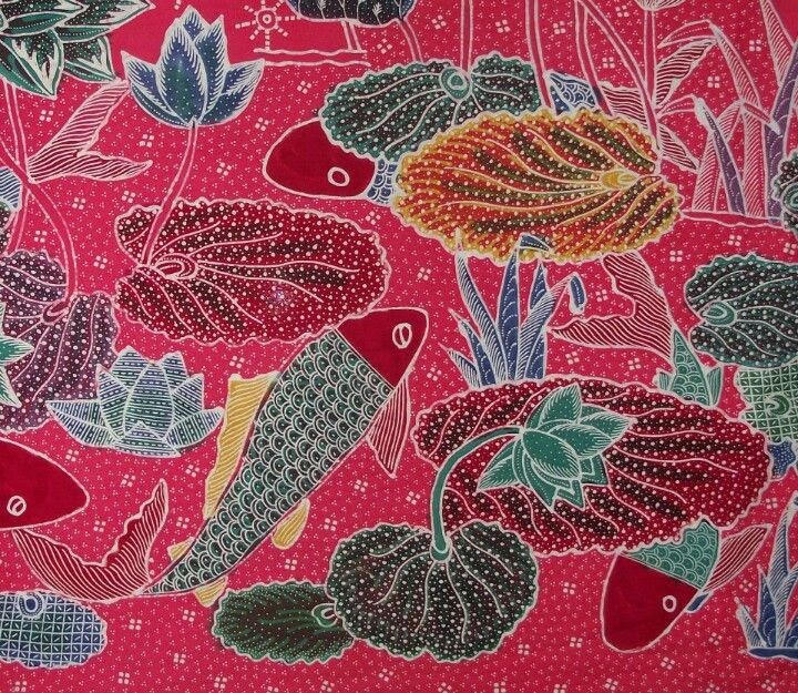  Gambar  Motif Batik Bunga Teratai Batik Indonesia