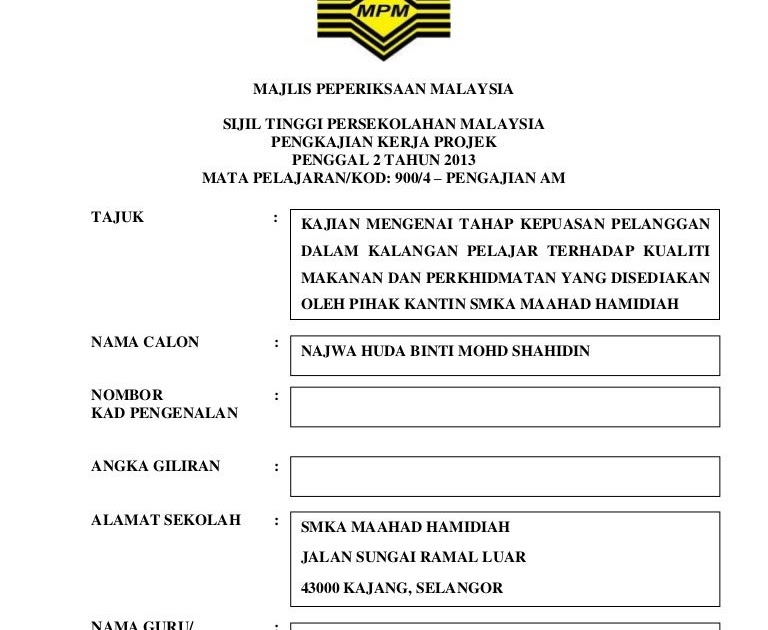 Contoh Soalan Soal Selidik Alam Sekitar - Nintoh