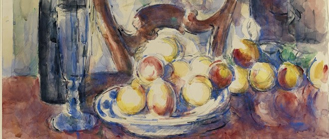 Paul Cézanne (1839-1906), Apples, Bottle and Chairback (detail), 1904 - 1906 (circa), The Courtauld, London (Samuel Courtauld Trust) © The Courtauld