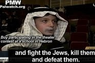 Palestinian Authority TV broadcasts incitement from children's school theater.