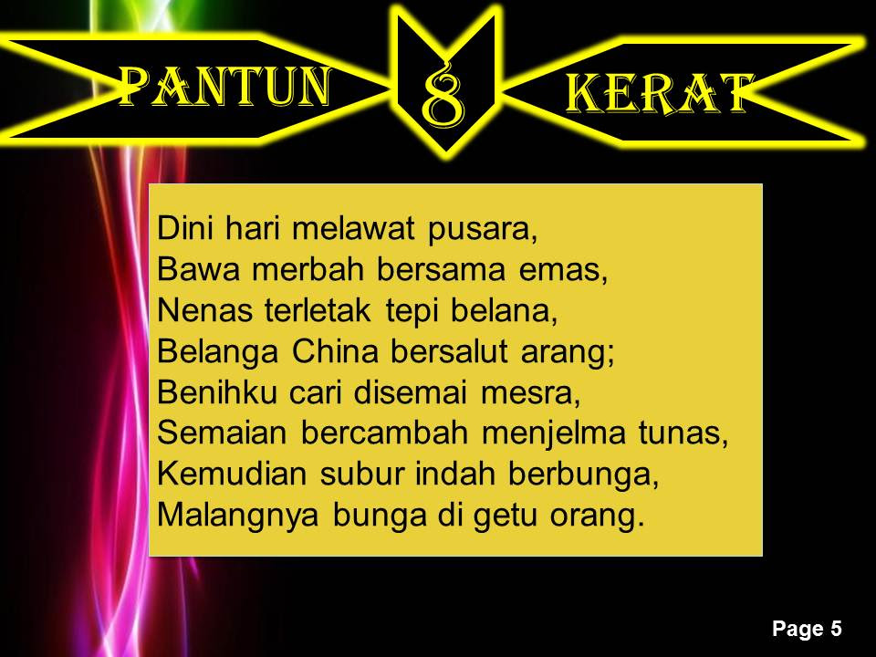 Contoh Pantun Seloka - Contoh 36