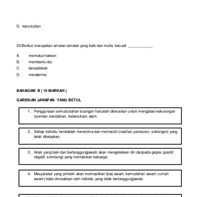 Soalan Dan Jawapan Pendidikan Moral Tingkatan 2 - Persoalan o