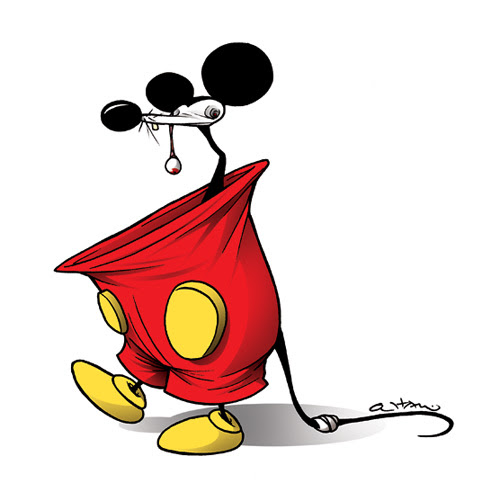 ディズニー画像ランド ぜいたく壁紙 ミッキー 中指 画像