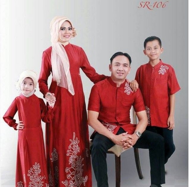 10 Ide Model Gamis Inspirasi  Baju  Lebaran Keluarga  Sonikovo