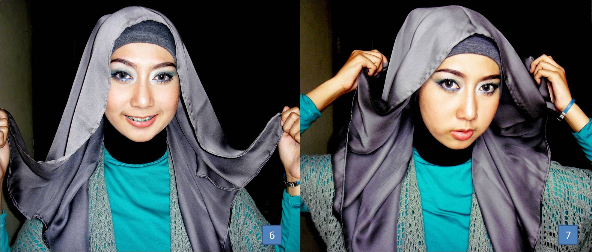 20 Foto Tutorial Hijab Segi Empat Hana Untuk Anda Tutorial Hijab