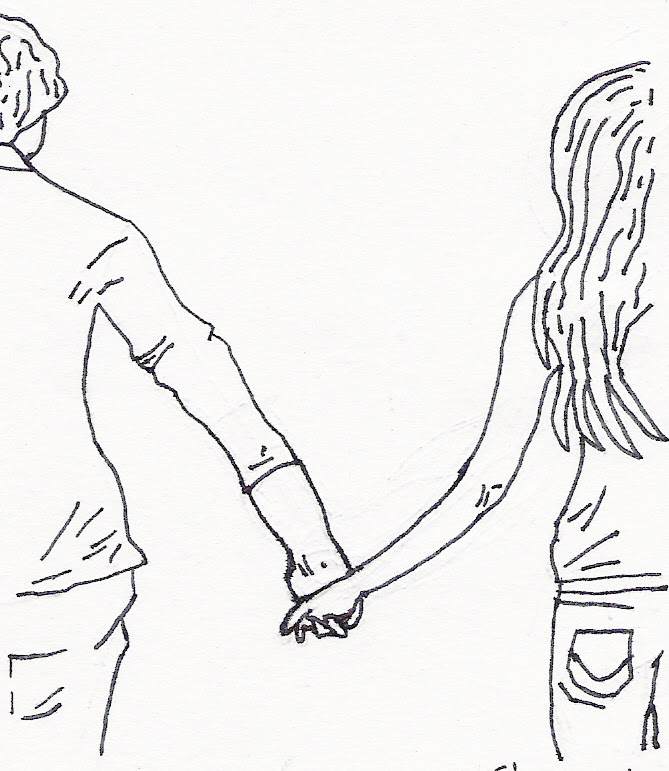 Images Of Boy And Girl Holding Hands Anime Sketch
