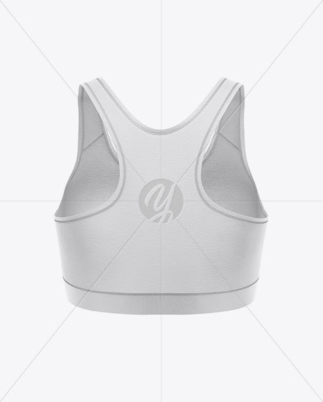 Download Download Women`s Sports Bra Mockup - Back view PSD