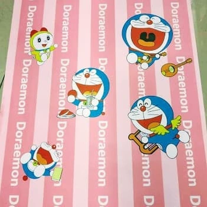 Penting Wallpaper Dinding Doraemon Garis, Motif Cat 