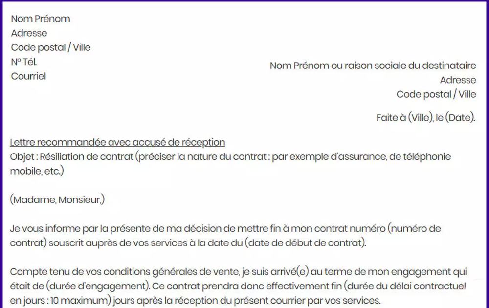 lettre recommandée avec accusé de réception.