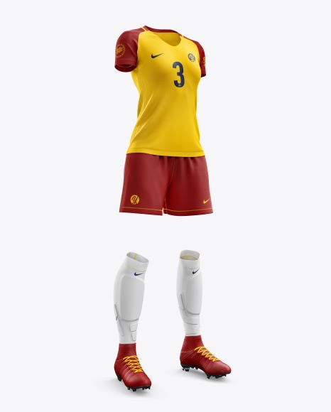 Download Free Women's Full Soccer Kit mockup (Hero Shot) (PSD ...