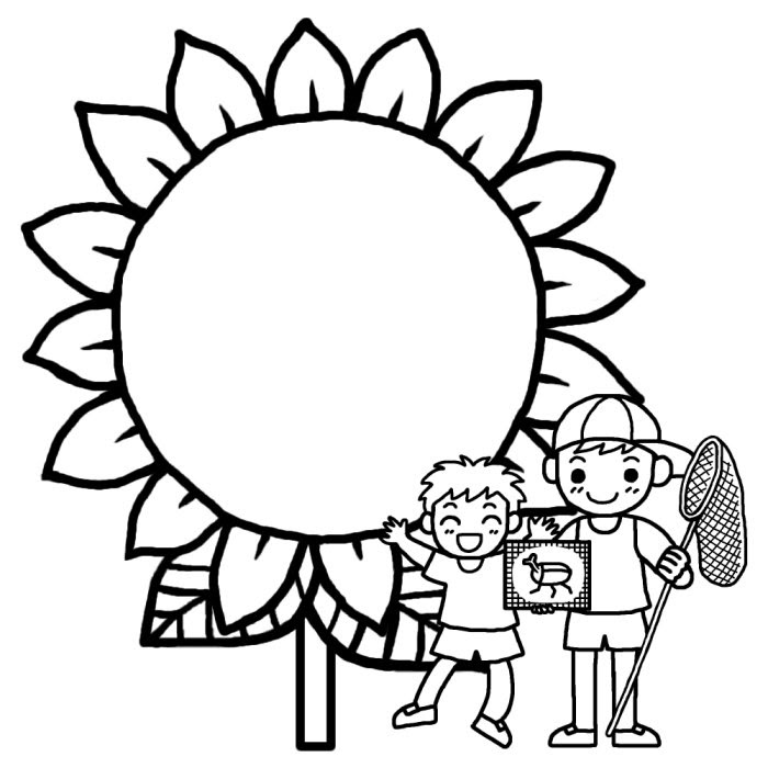 新着夏 イラスト 無料 白黒 美しい花の画像