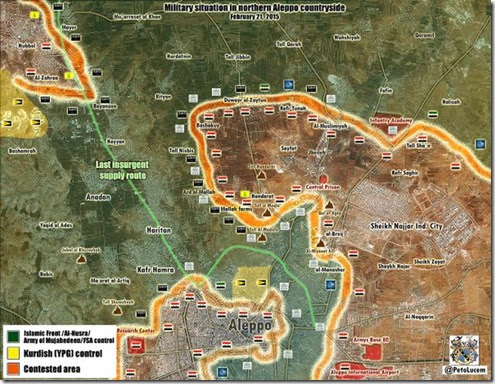 Aleppo - 20 - Militaire situatie 21 Februari 2015