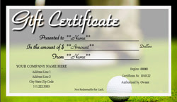 Interbay golf center, jefferson park golf course, jackson park golf course and west seattle golf course. Golf Gift Certificate Templates Easy To Use Gift Certificates