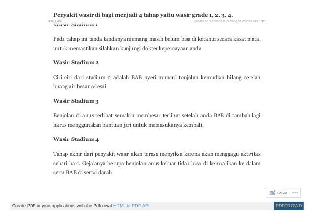 Ubat Buasir Tahap 3 - Contoh Oha