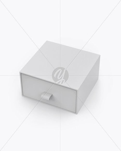 Download Download Matte Gift Box Mockup - Half Side View (High-Angle Shot) PSD