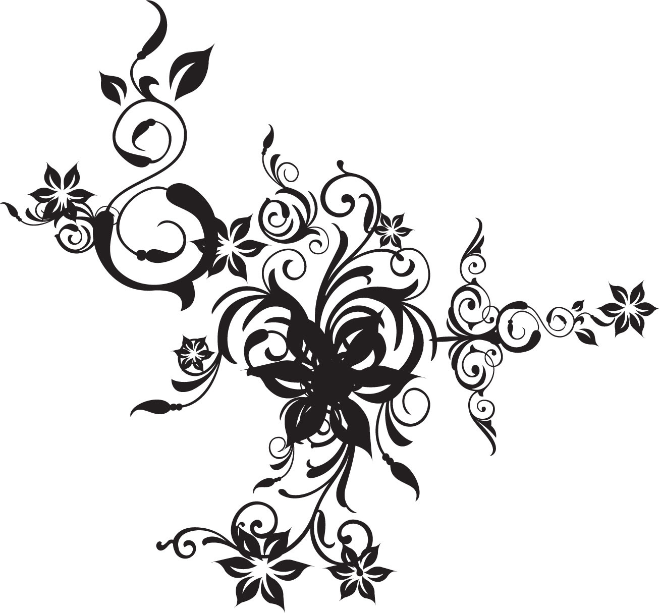 ベストモノクロ 花 イラスト 最高の花の画像