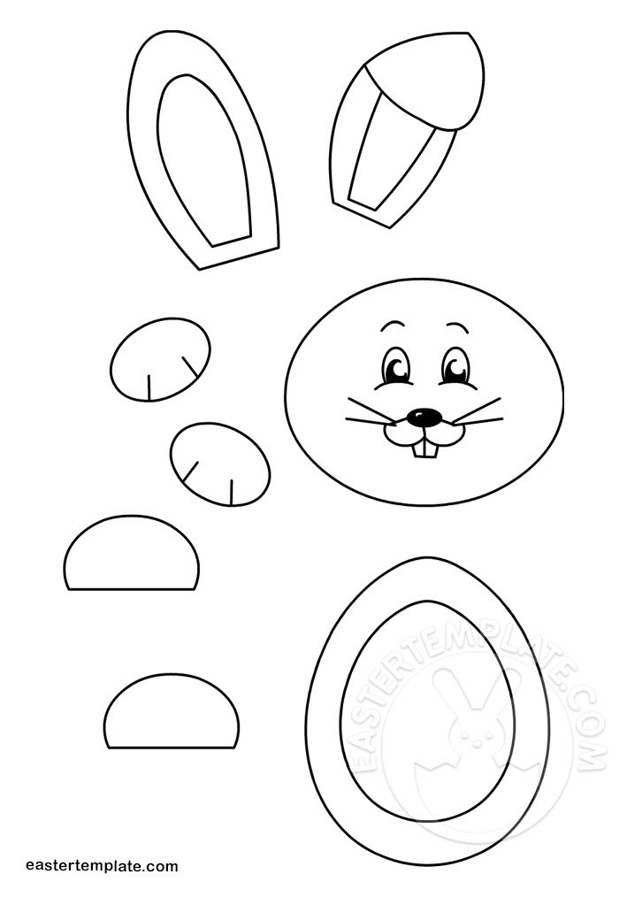 Thanks to this, beautiful easter decorations, easter cards and also diy easter bunny were created. Happy Paper Bunny Craft Template Easter Template