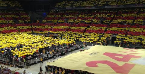 Acto por la independencia en el Palau Sant Jordi de Barcelona. / ROGER XURIACH