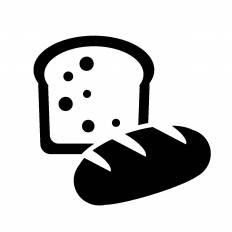 かわいい動物画像 元のパン イラスト 白黒 フリー