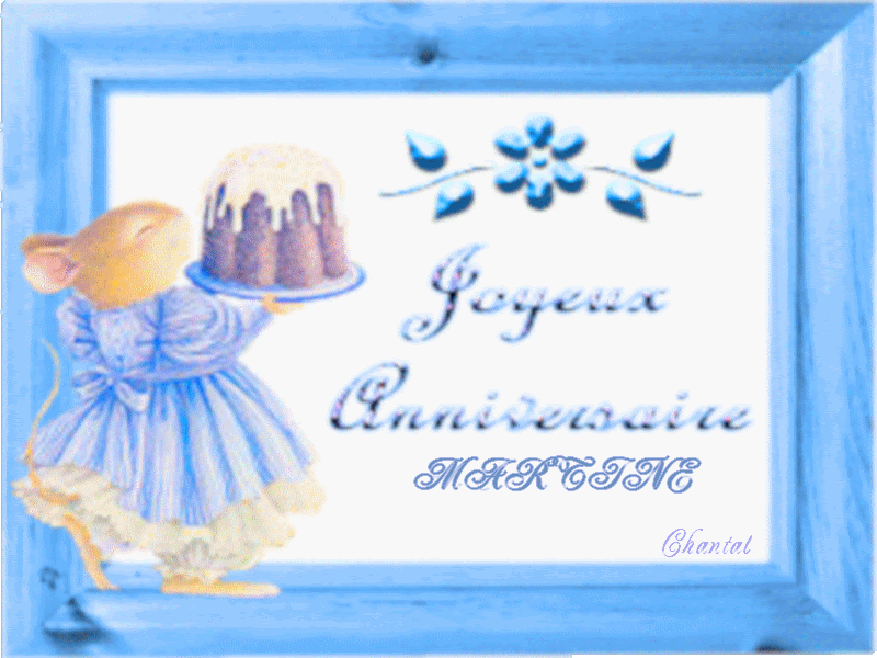 Carte Joyeux Anniversaire Martine Hien Charmain