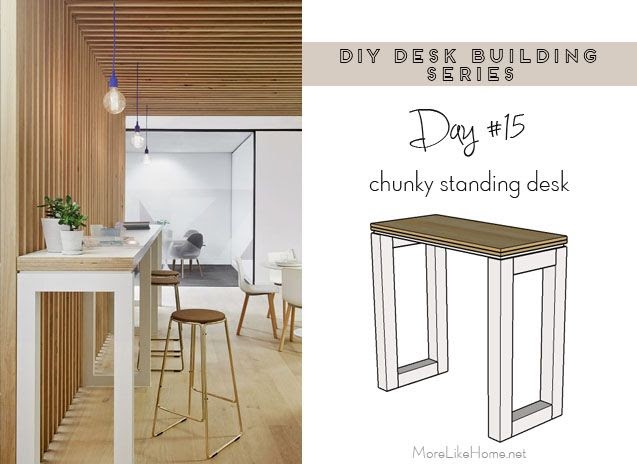 More Like Home: DIY Desk Series #15 - Chunky Standing Desk