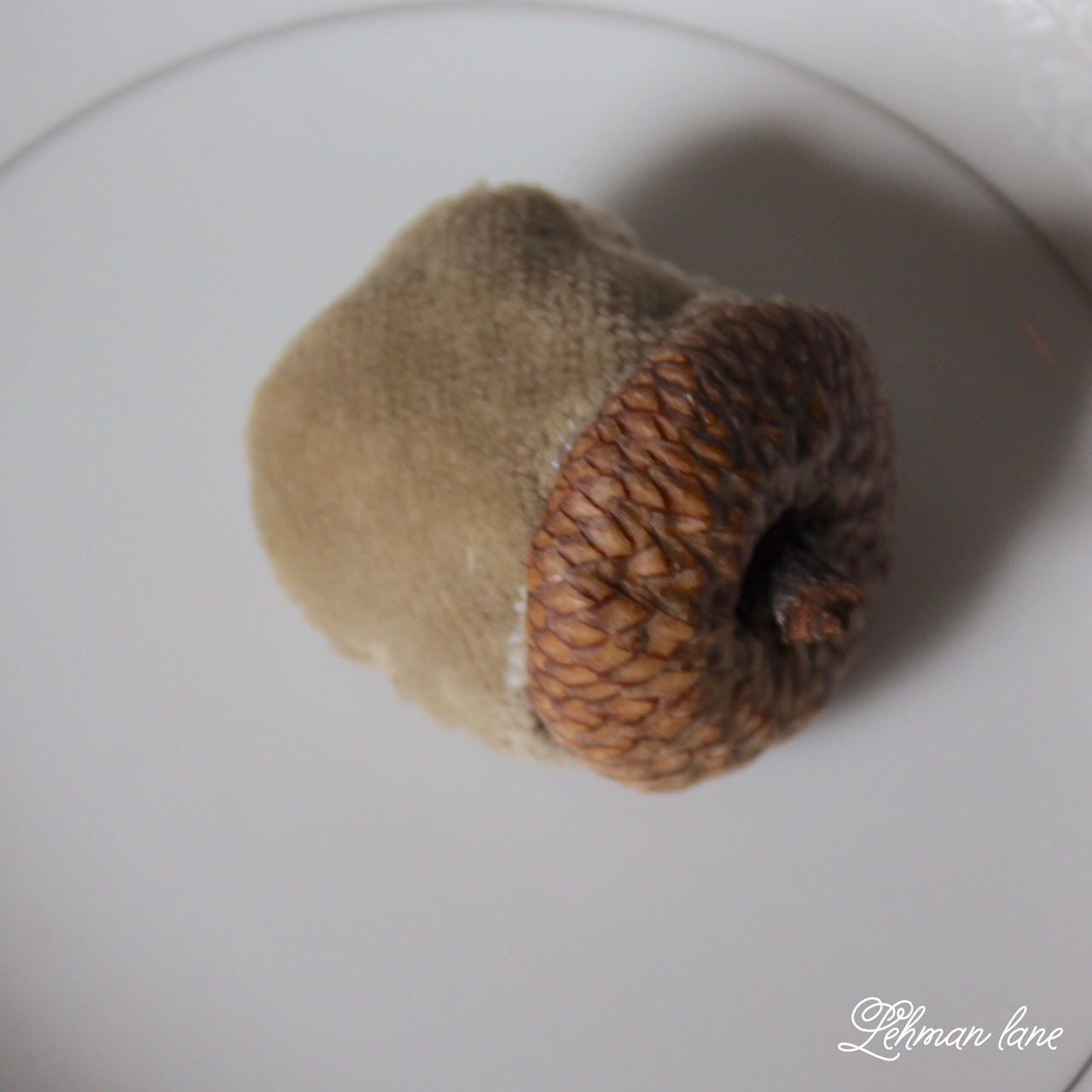 How to Make a Velvet Acorn, fall craft, thanksgiving decor 