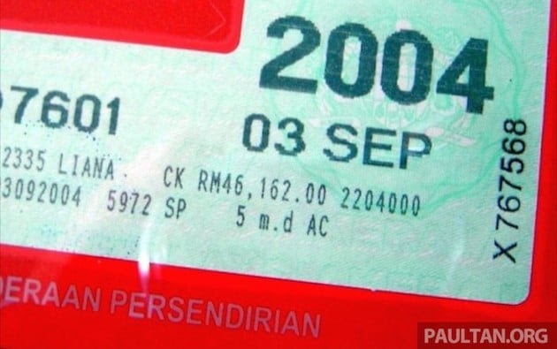 Perodua Road Tax Calculator - Kerotoh