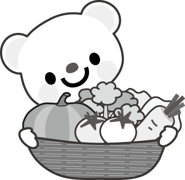すべての動物の画像 ぜいたく野菜 イラスト 無料 白黒