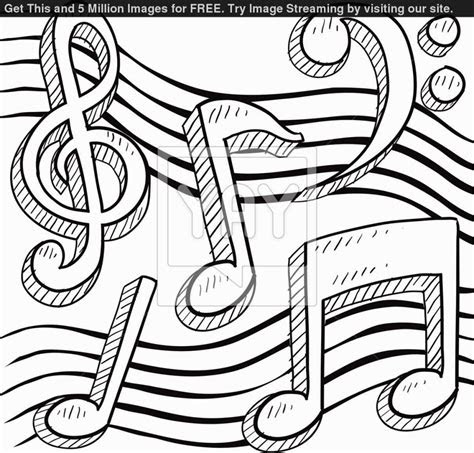 Coloring Page Printable Music Creative Art