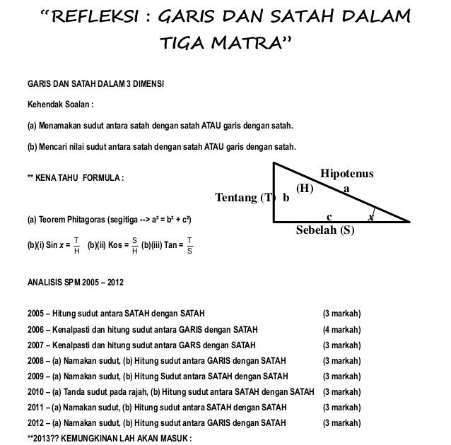 Contoh Soalan Matematik Spm Beserta Jawapan  Catet j
