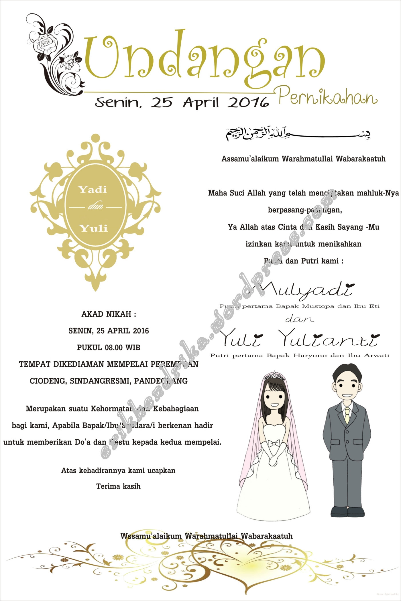 Format Undangan Pernikahan Batak Word