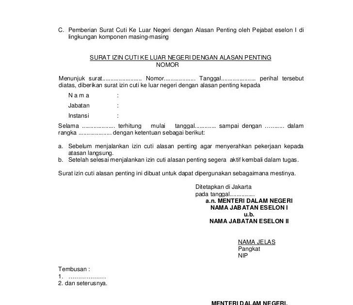 Contoh Surat Cuti Ibadah Umroh - Surat 20