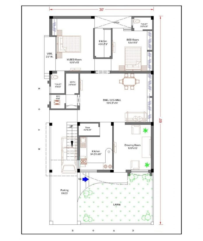36 House Plan Design 30 X 60 Popular Ideas
