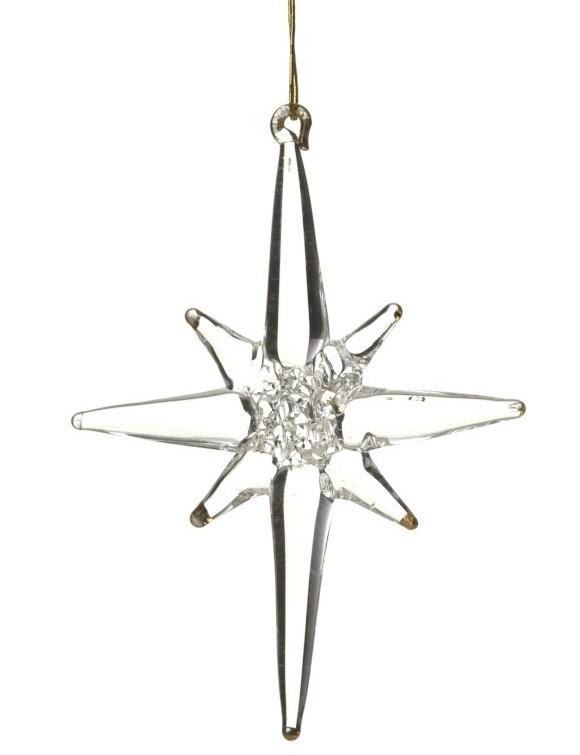 Christmas decorating holiday decorating christmas design 101. Glass Star Hanging Ornament Glass Christmas Star Decoration