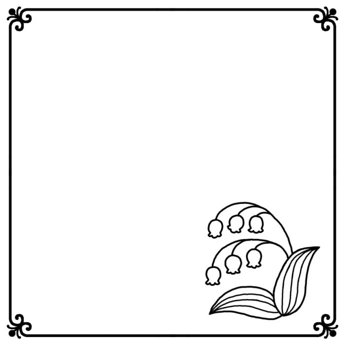かわいい動物画像 トップ100すずらん イラスト モノクロ