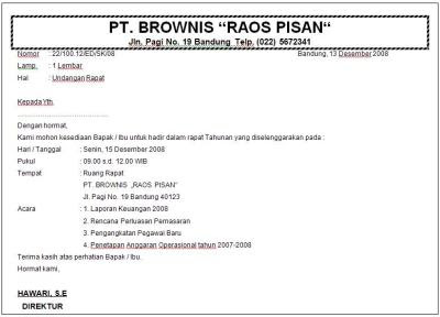 Contoh Undangan Rapat Bahasa Inggris - Contoh Isi Undangan