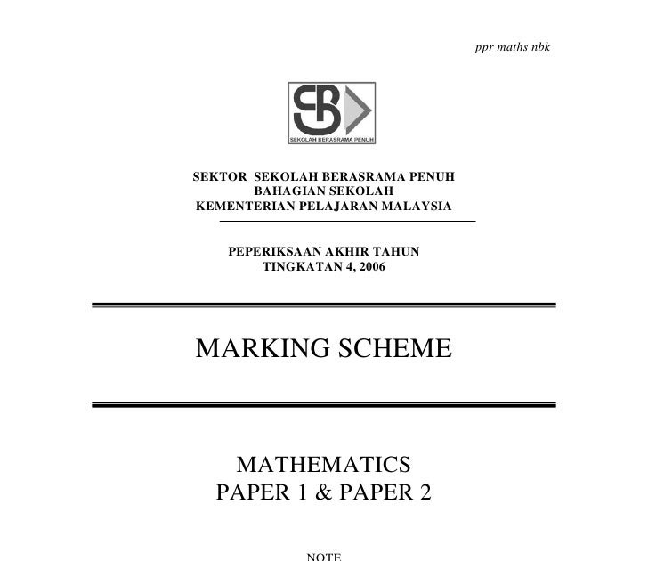 Soalan Matematik Tingkatan 4 Sbp - Persoalan u