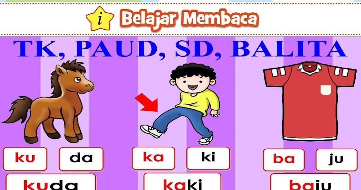 Materi Bahasa Indonesia Untuk Anak Tk - Guru Paud