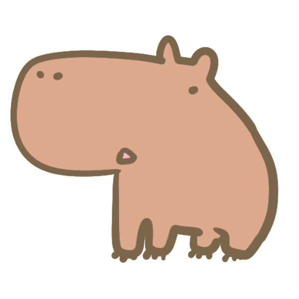 最高の動物画像 新着可愛い カピバラのイラスト
