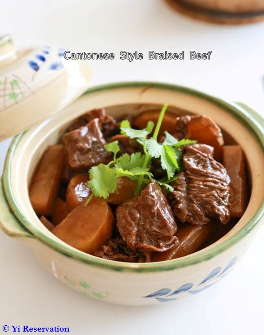 Season with the salt, sugar, soy sauces, and pour in the stock. Recipe Cantonese Style Braised Beef Stew ç‚†ç‰›è…© Yi Reservation