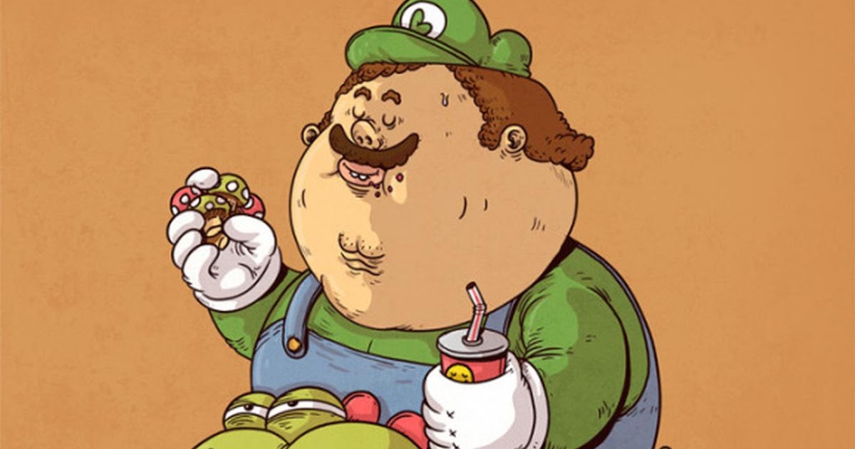 38 Gambar  Kartun  Orang  Obesitas