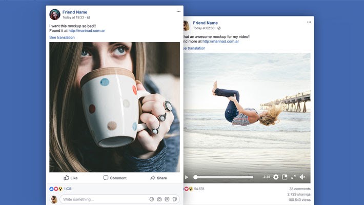 Download Facebook Post Mockup Free - Free Facebook Mobile Layout PSD | Mockuptree - Facebook page mockup ...