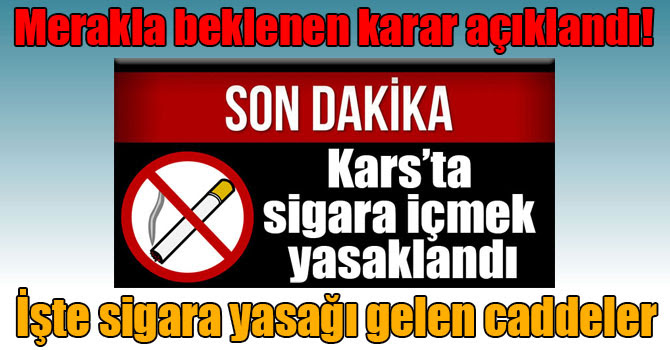 Kapalı alanlarda sigara içen vatandaşlara, 2019 yılında 153.5 lira idari para cezası kesiliyordu. Kars Ta Merakla Beklenen Karar Aciklandi Iste Sigara Yasagi Gelen Caddeler